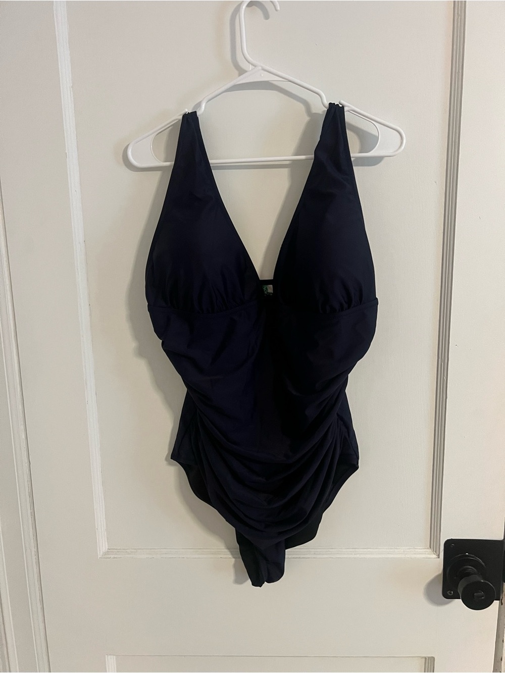 J. Crew Dark Navy V-Neck One-Piece